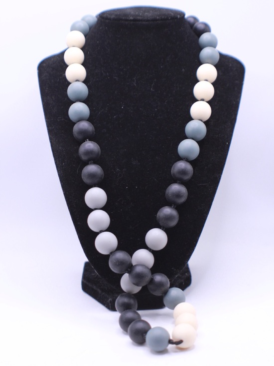 Jewelry - Chewable beads Neutral Multi-Color Beaded Sensory Necklace